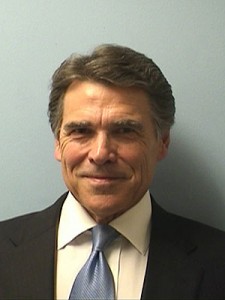 Rick Perry's mugshot. Photo Travis County Sheriff's Office