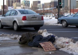 Homeless in New York City.  