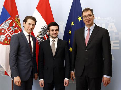 Austrian foreign minister meets Serbian finance minister and Prime Minister Aleksandar Vučić. Wikicommons. Some rights reserved.