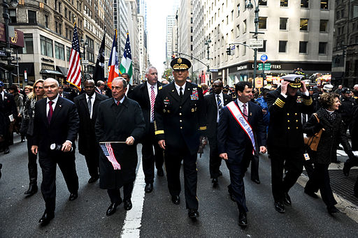 New York City Veterans Day parade, 2011. Photo: Public domain via Wikimedia Commons.